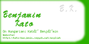 benjamin kato business card